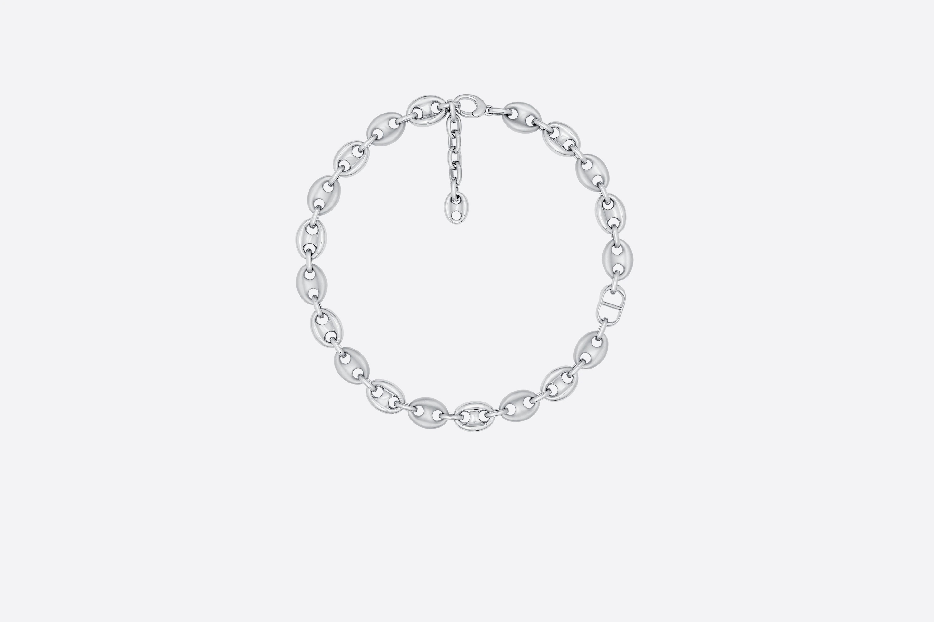 CD Icon Oval Chain Link Necklace - 2