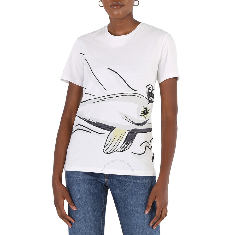 Moncler Ladies Dolphin Embroidered T-Shirt - 3