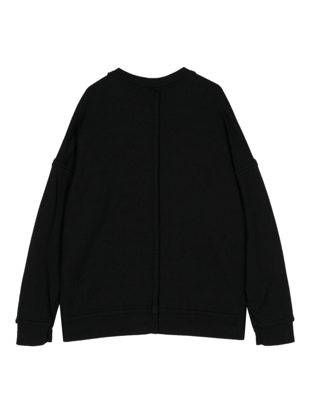 slogan-embroidered drop-shoulder sweatshirt - 2
