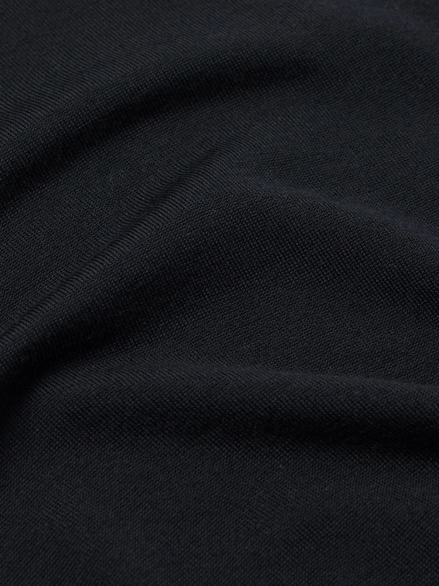 Slim-Fit Wool Sweater Black - 5