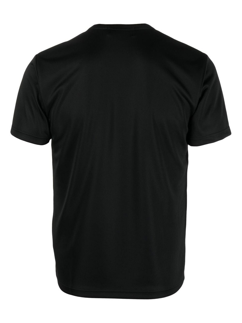 BLACK COMME des GARÇONS slogan-print Swoosh T-shirt outlook