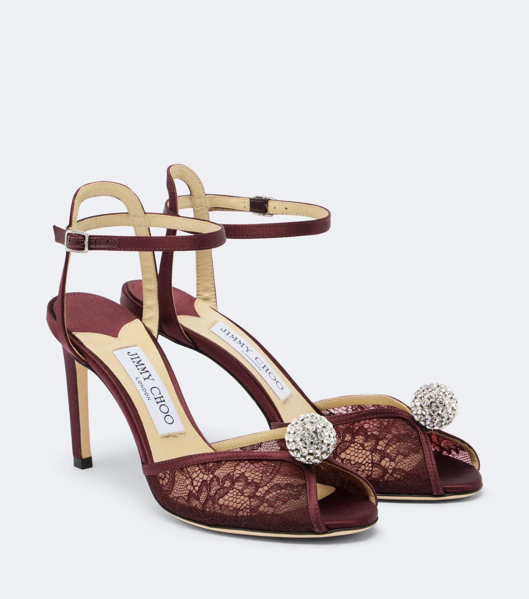 Sacora crystal-embellished lace sandals - 1