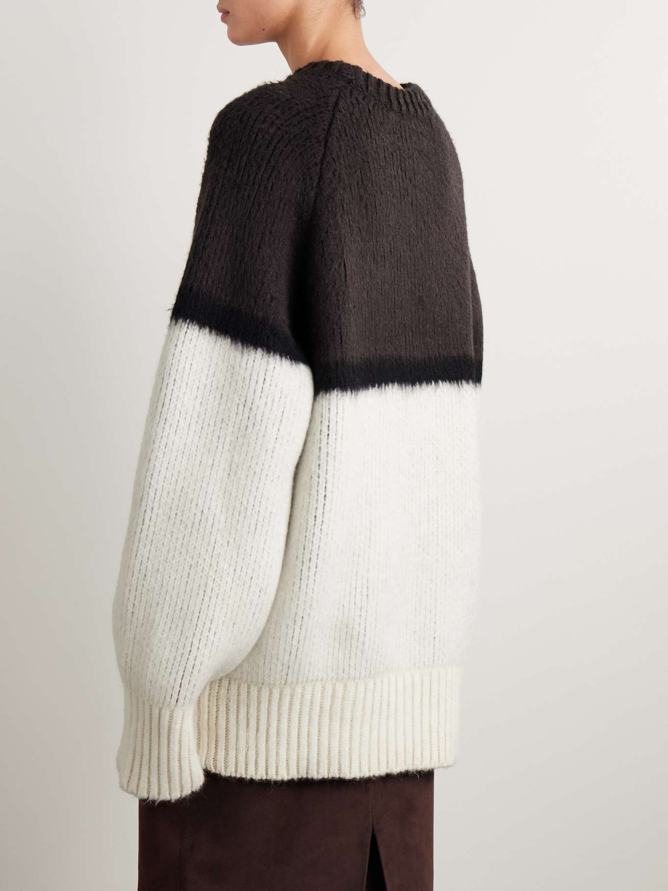 Martina oversized ribbed cashmere and mohair-blend sweater - 3