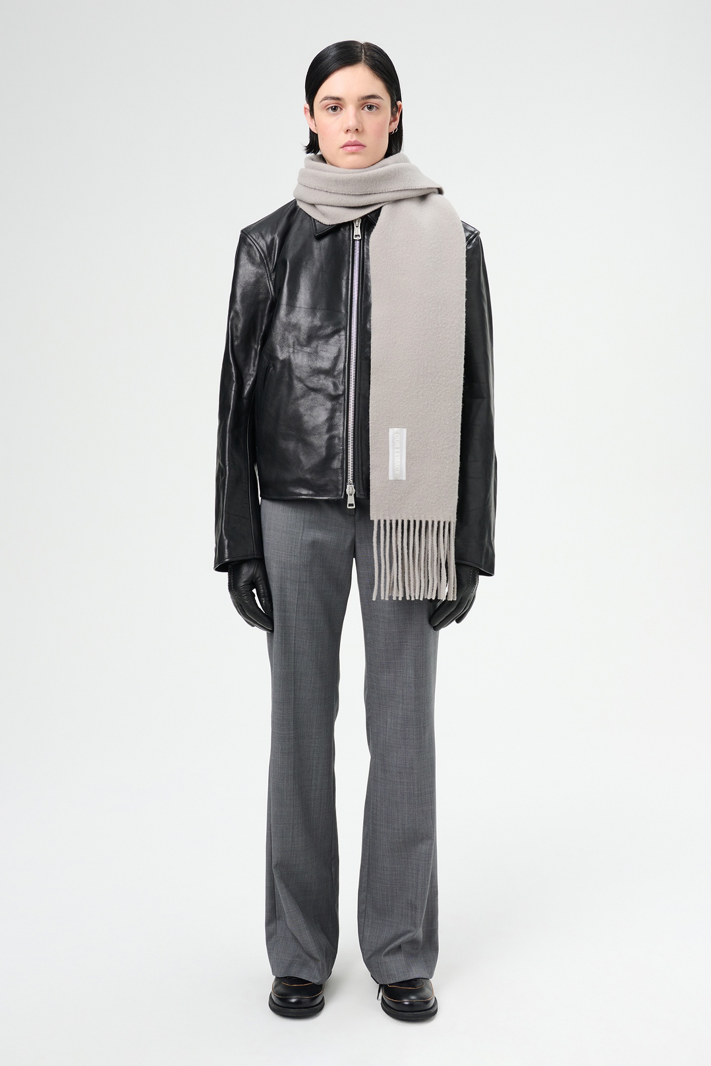 Estate Scarf Dark Cloud Double Wool - 4