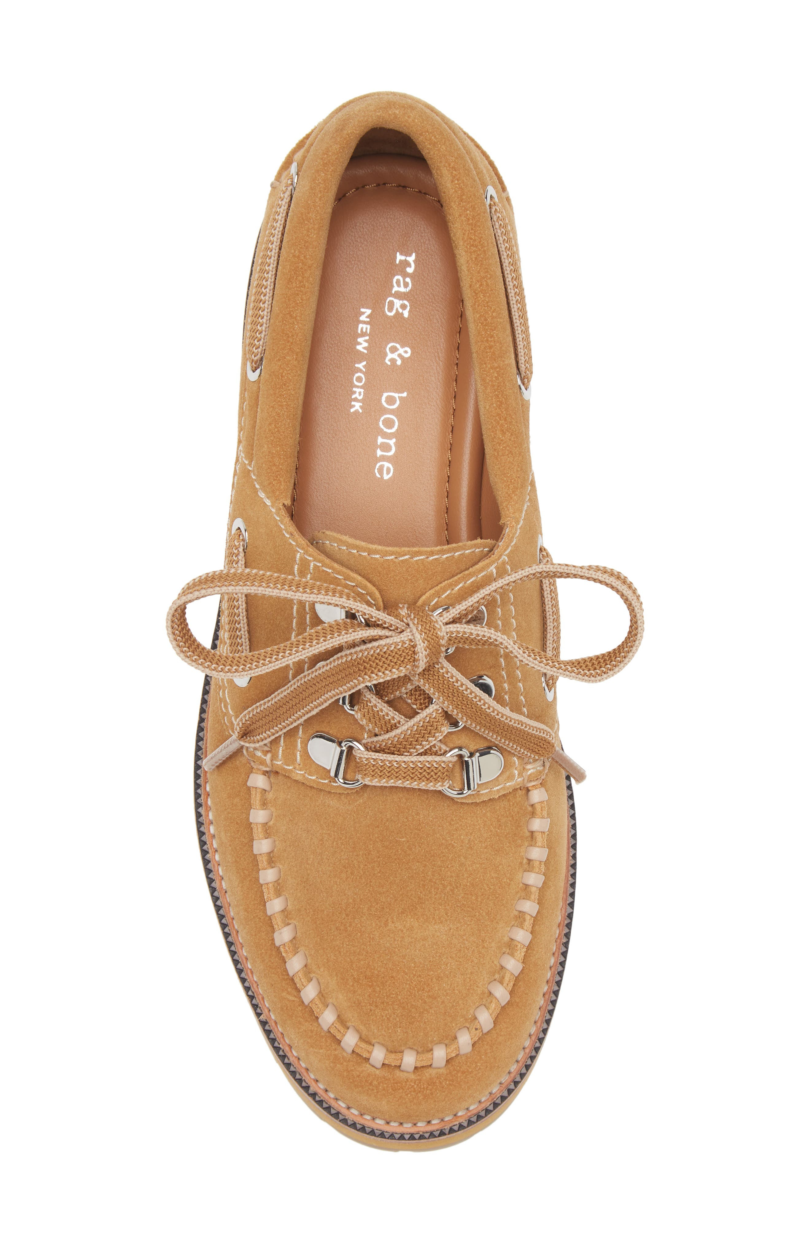 rag & bone Cameron Boat Shoe in Caramel at Nordstrom - 5