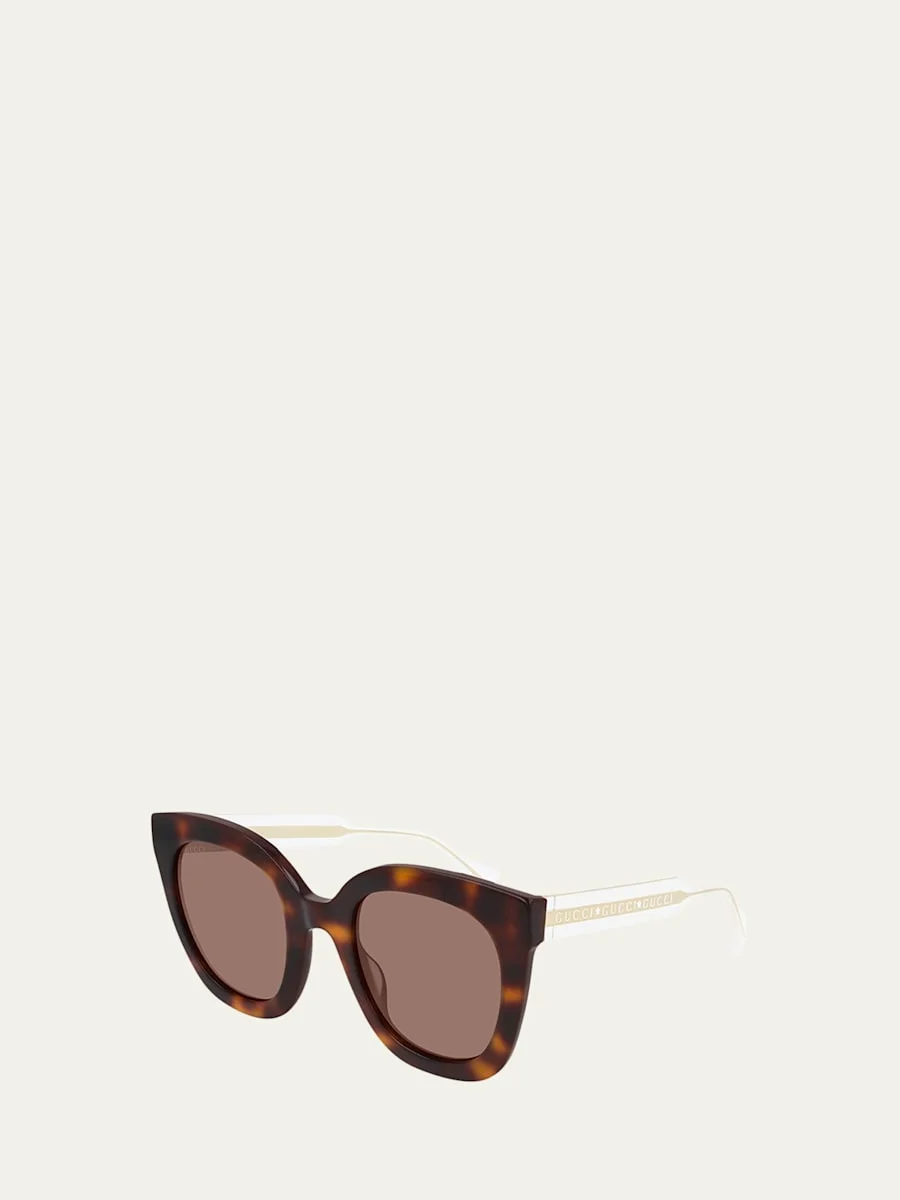 Colorblock Acetate Square Sunglasses - 1