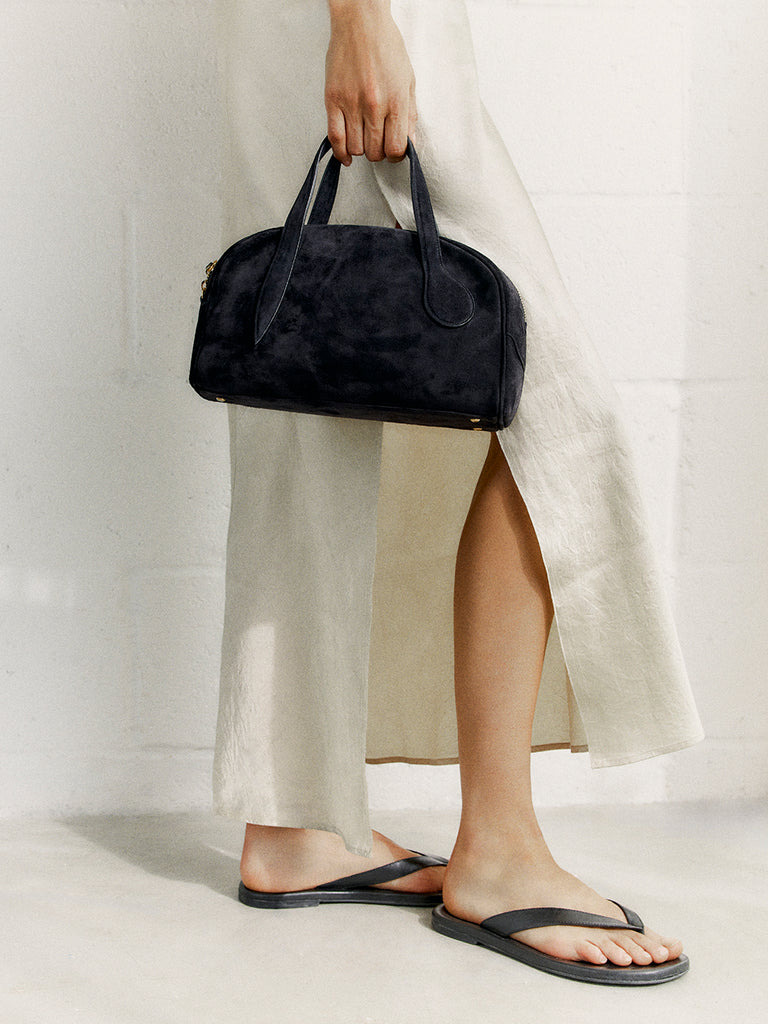 BOWLING MINI BAG BLACK SUEDE - 2