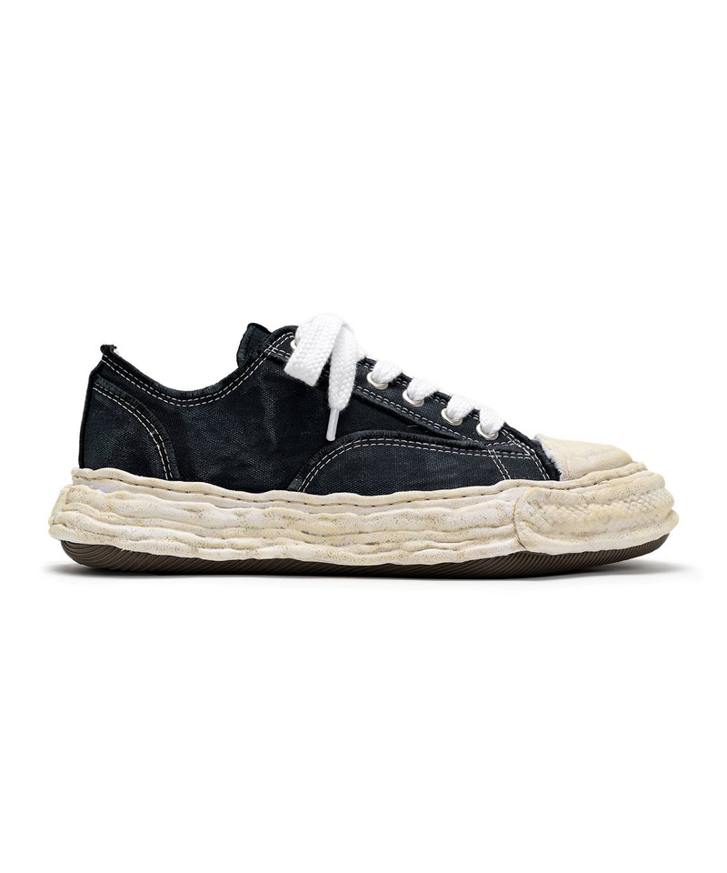 "PETERSON23" OG Sole Vintage Effect Embroidered Canvas Low-top Sneaker 5