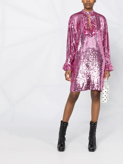 MSGM sequin-embellished shift dress outlook