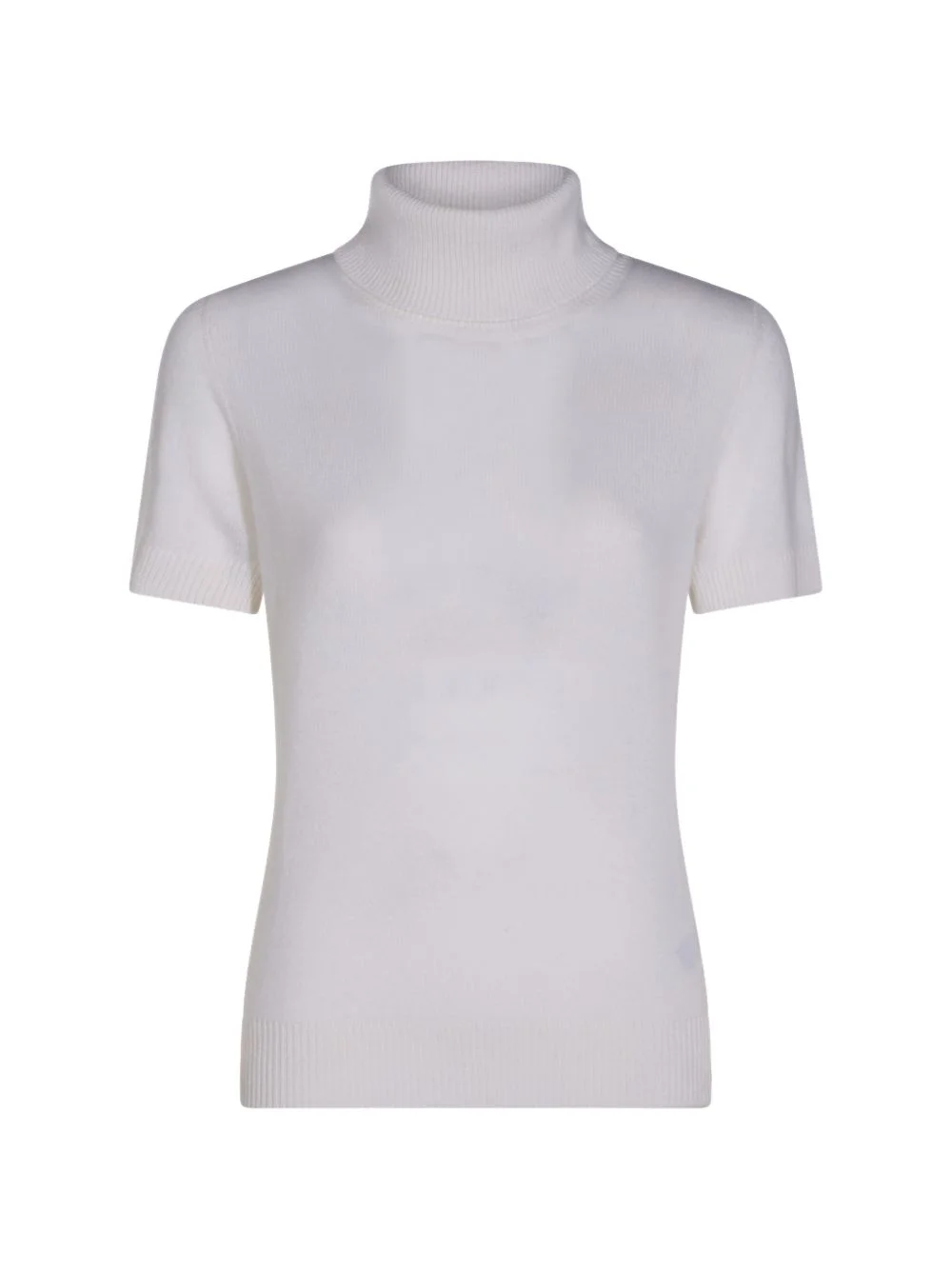 roll-neck short-sleeve sweater - 1