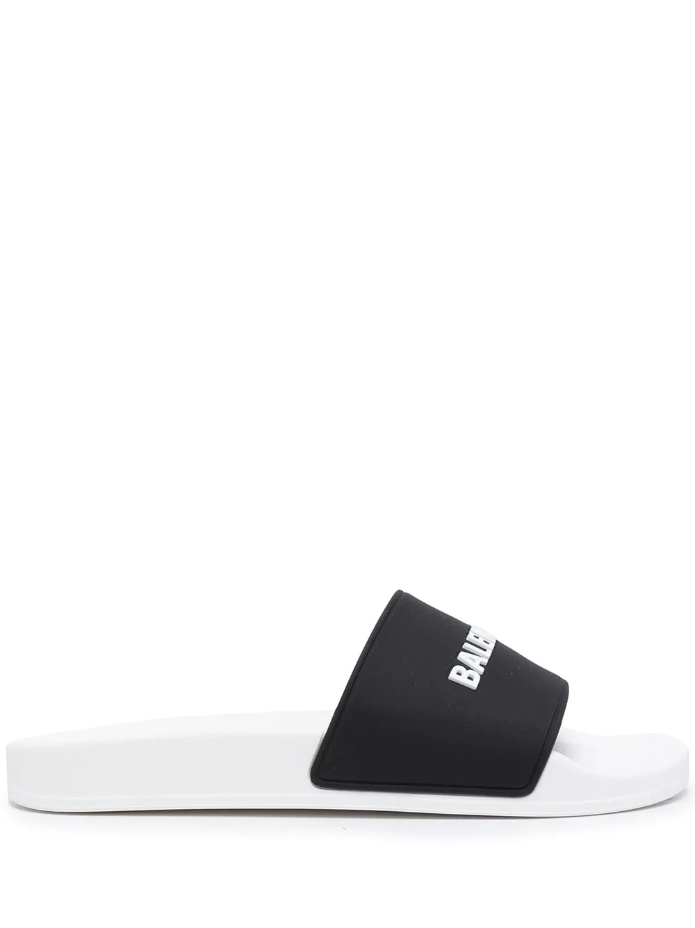 raised logo slide sandals - 1