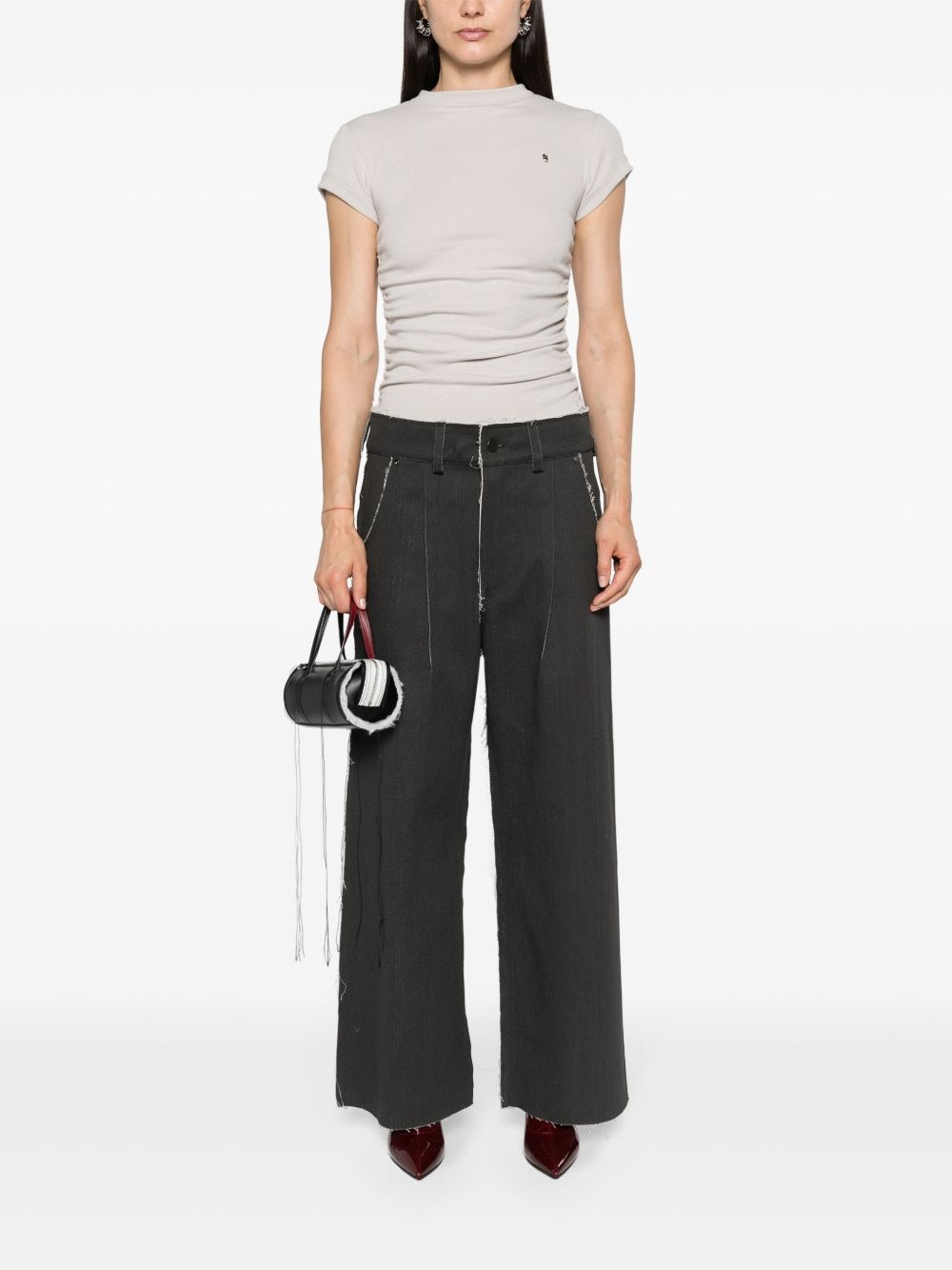ruched jersey T-shirt - 2