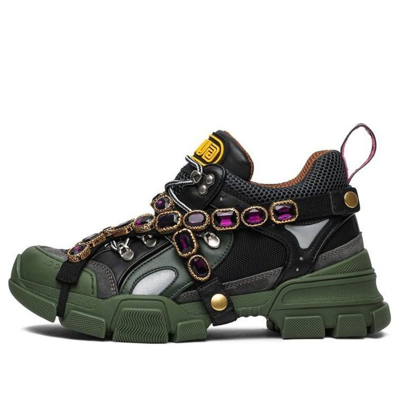 (WMNS) Gucci Flashtrek Crystals 'Green' 537355-GGZ30-1261 - 1
