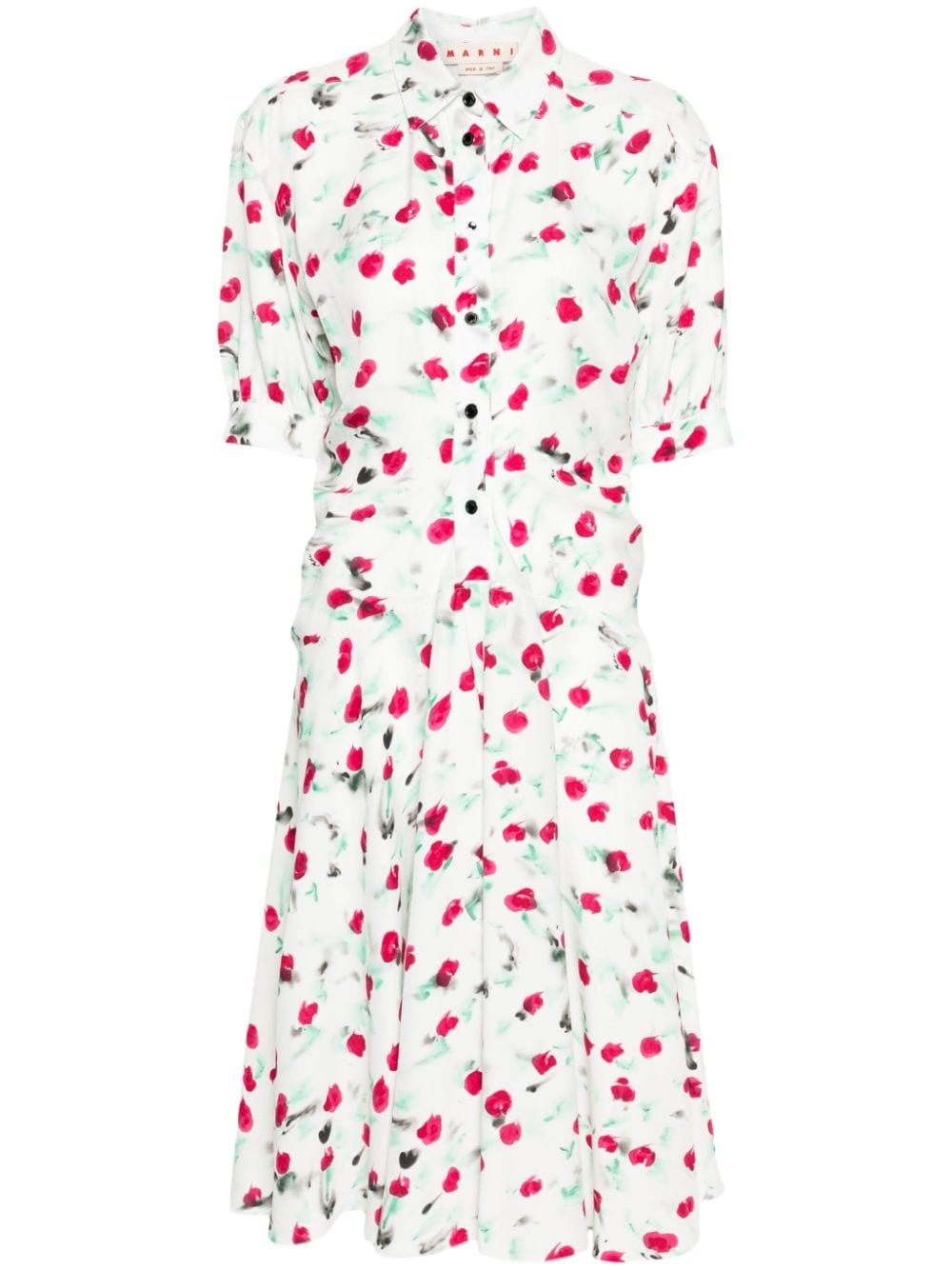 Reverie-print crepe midi dress - 1