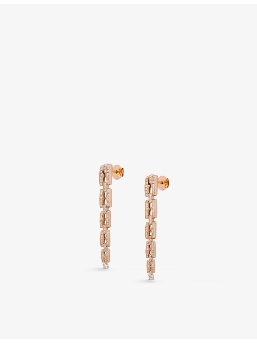 B.zero1 18ct rose-gold and 1.41ct brilliant-cut diamond drop earrings - 2