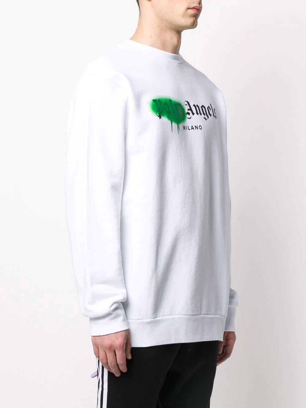 paint-detail logo-print sweatshirt - 3