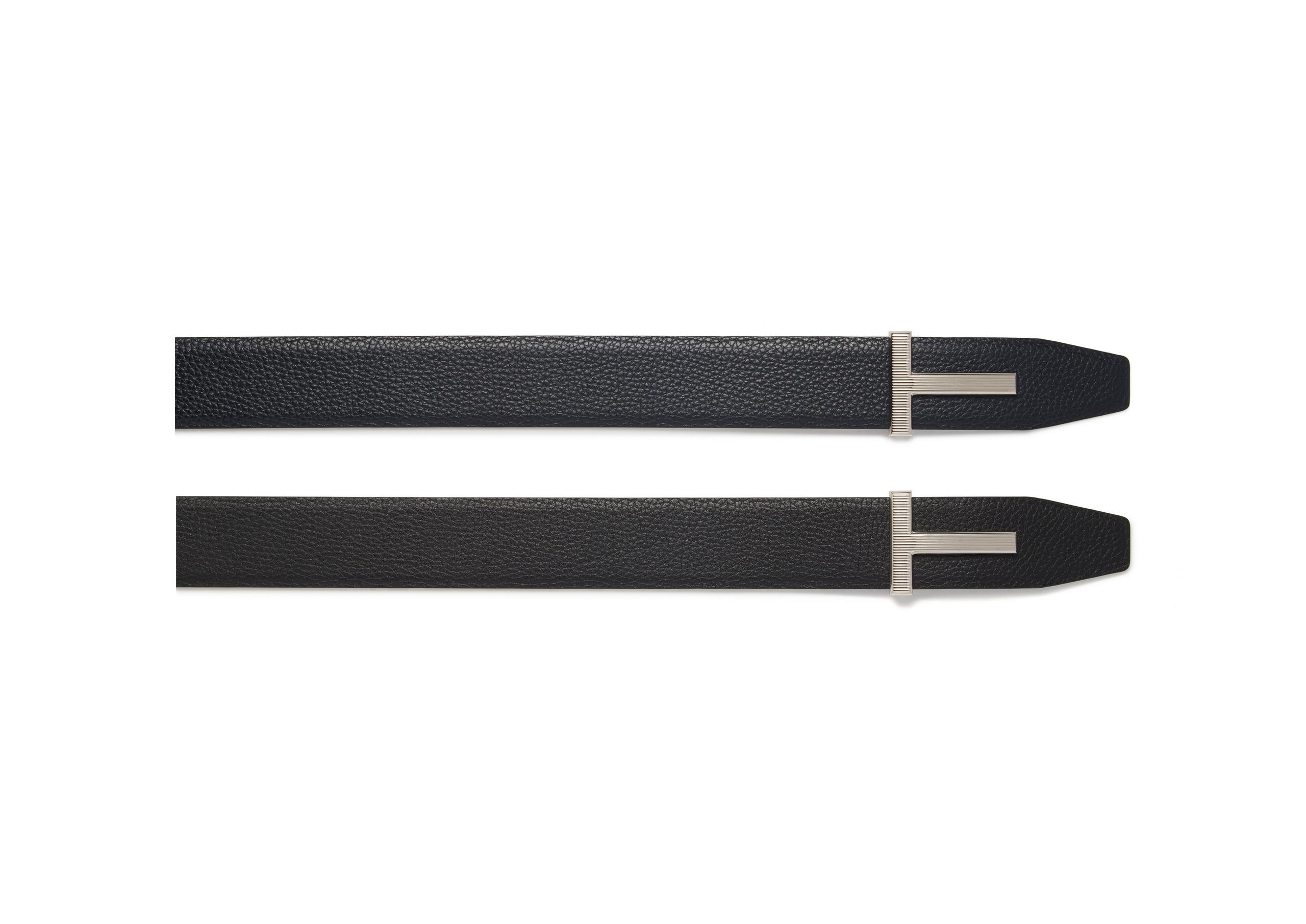 LEATHER PALLADIUM T RIDGE BELT - 2