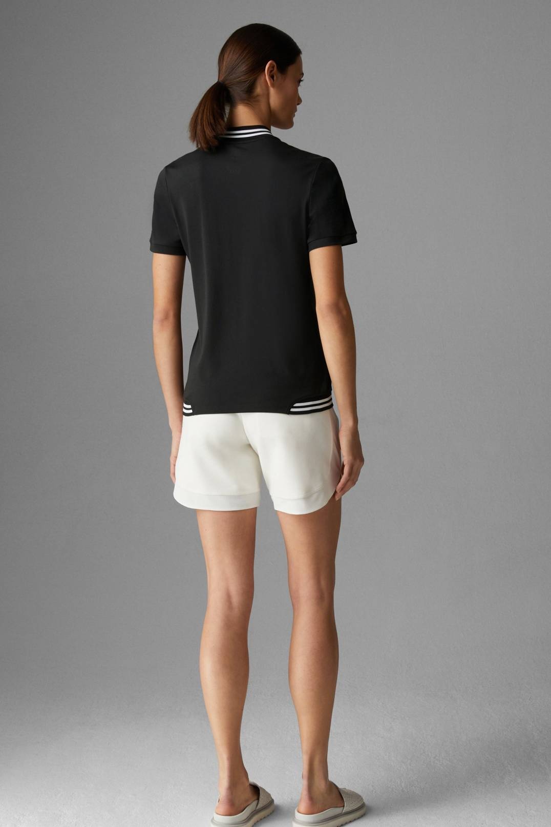 NORINA FUNCTIONAL POLO SHIRT IN BLACK - 3