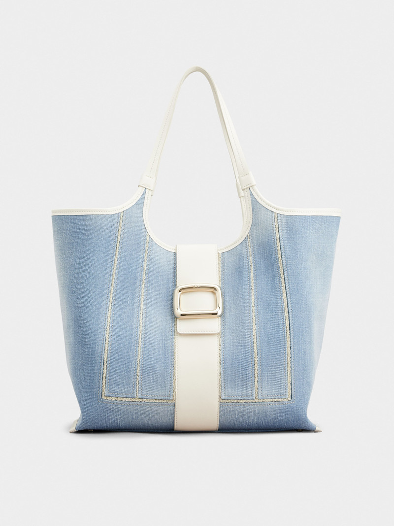Viv' Choc Medium Shopping Bag in Denim 1
