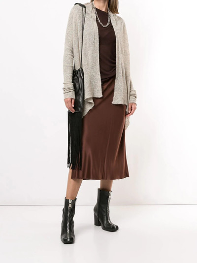 Rick Owens asymmetric mid-length cardigan outlook