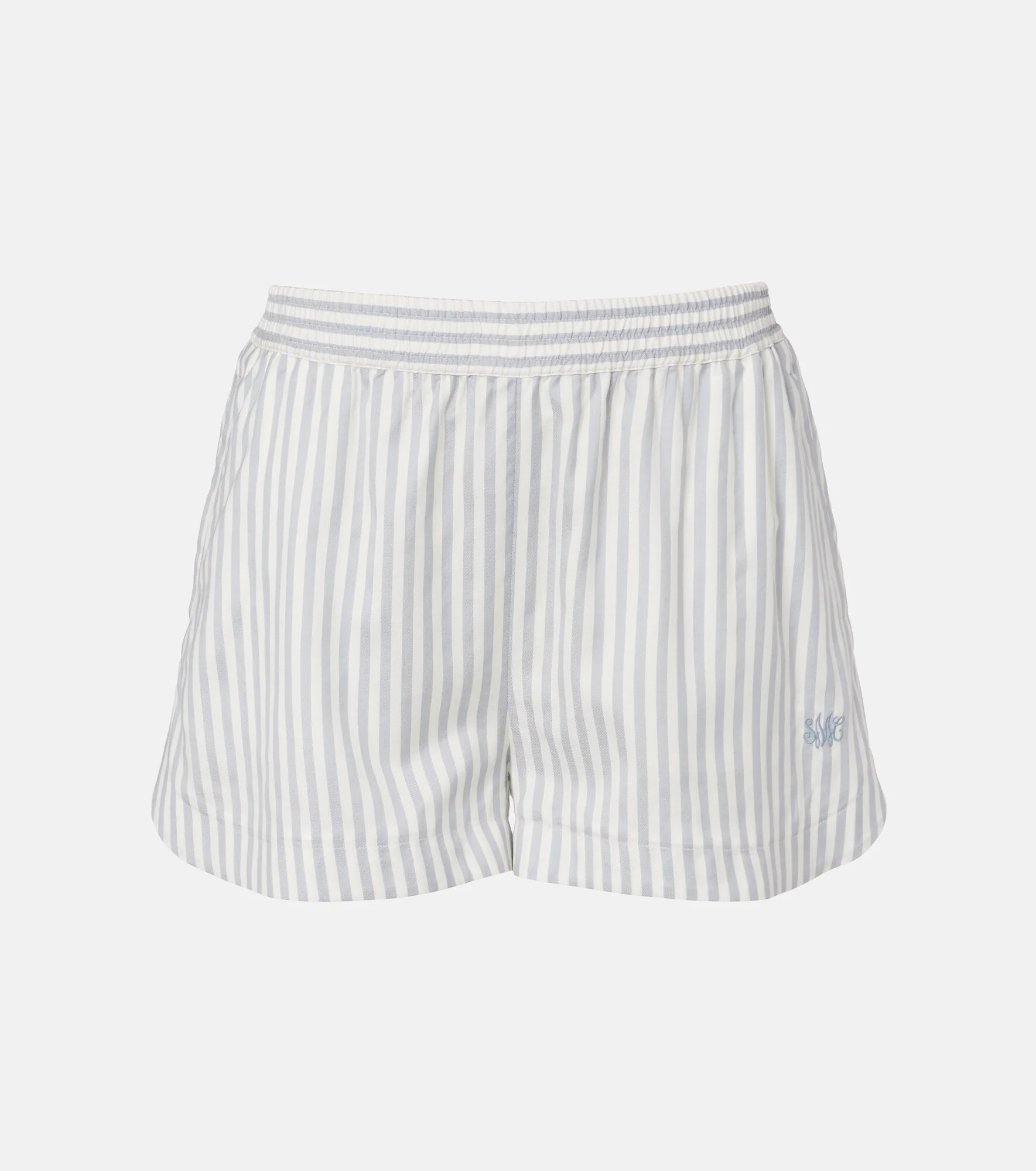 Silk and wool striped shorts - 1