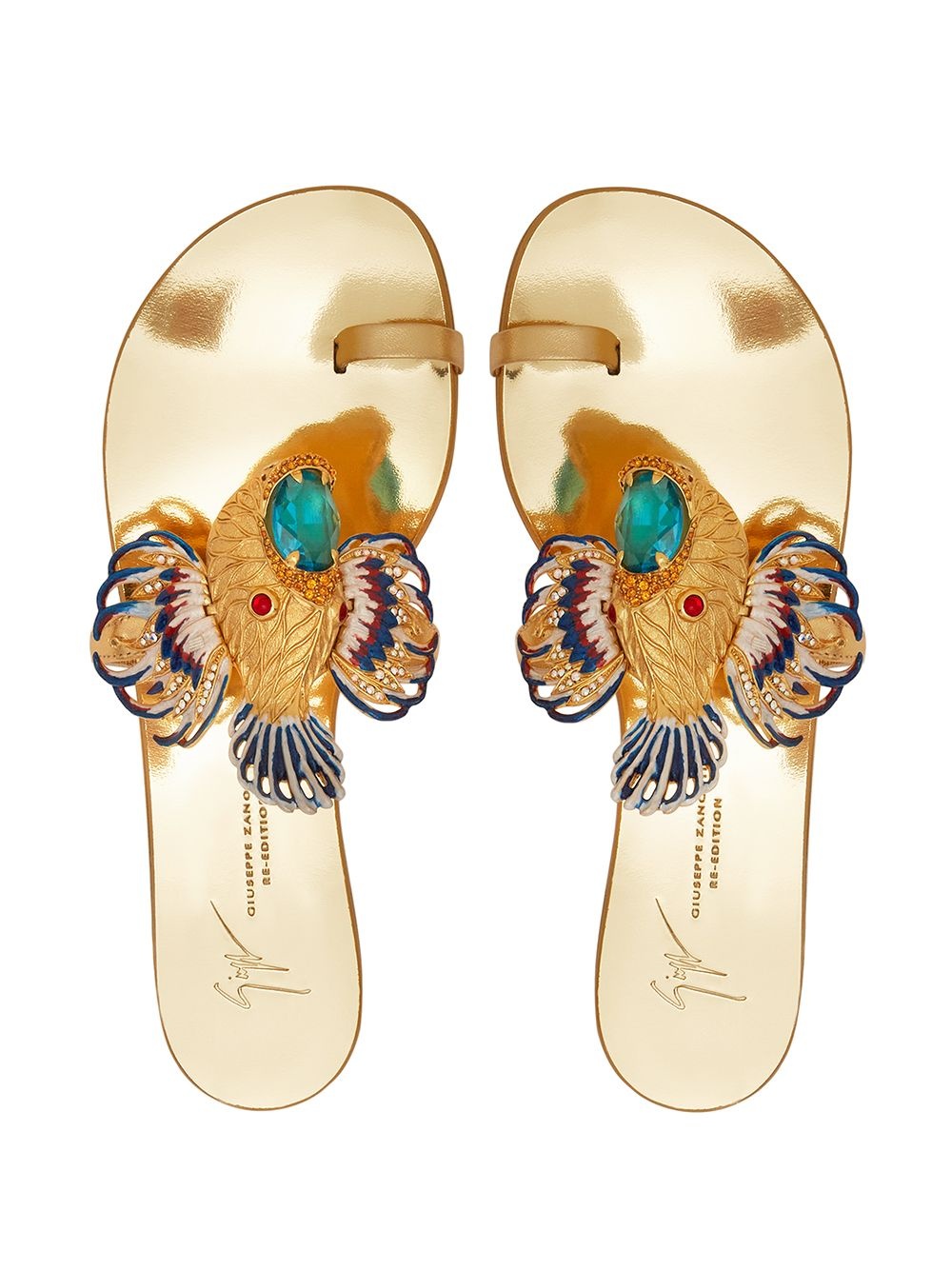 Spipiott embellished metallic sandals - 4