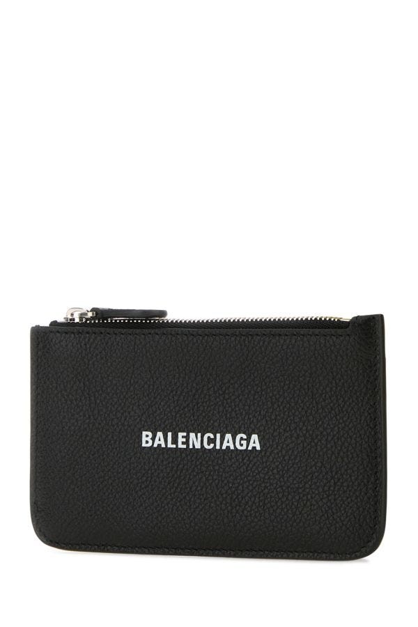 Balenciaga Woman Black Leather Card Holder - 2