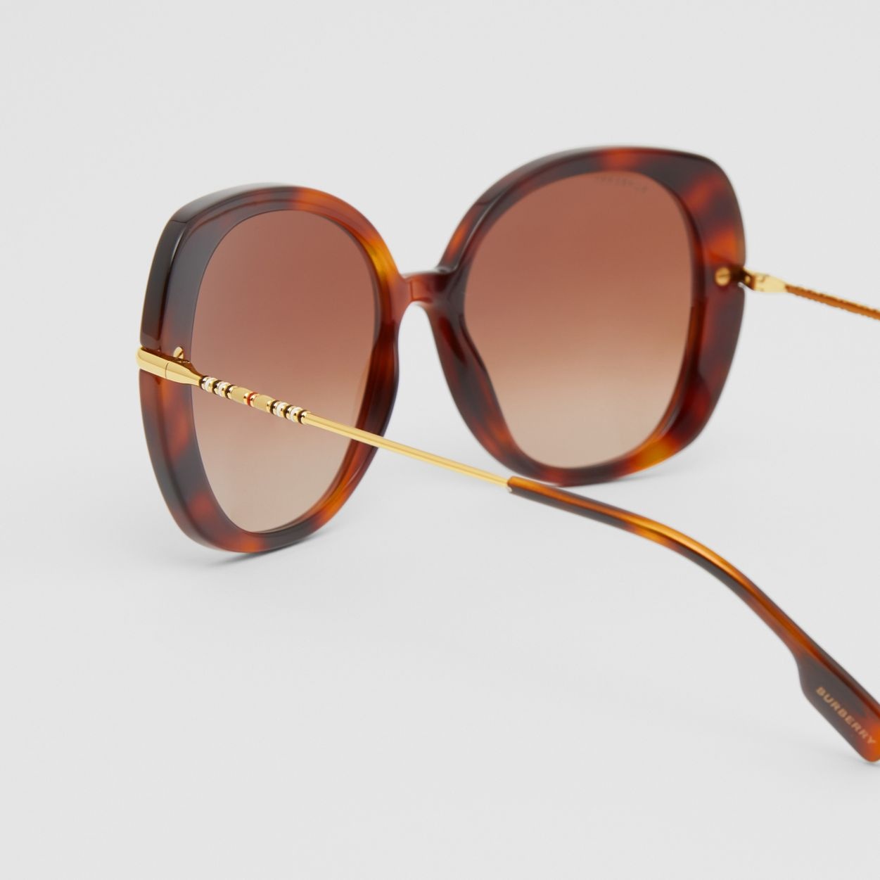 Icon Stripe Detail Square Frame Sunglasses - 2