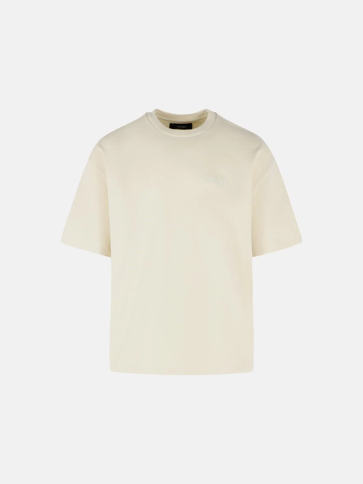 BEIGE COTTON T-SHIRT - 1