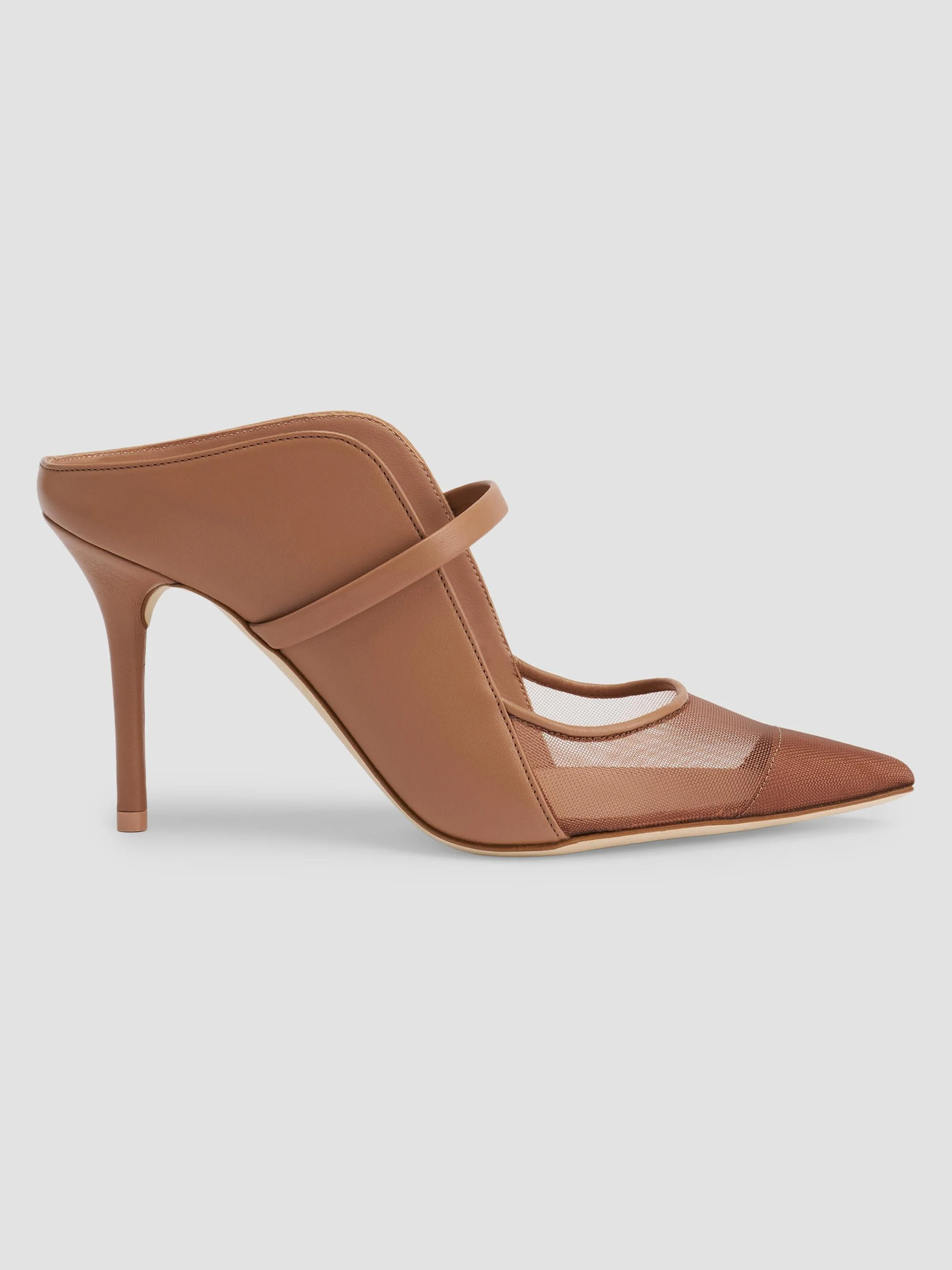 Women's Maureen Arc 85MM Leather Mules - Blush Beige - 1