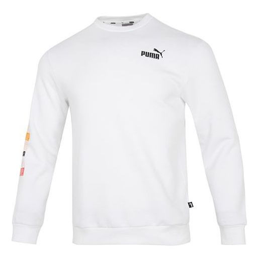 PUMA Ess Logo Repeat Graphic Crew 'White' 675128-02 - 1
