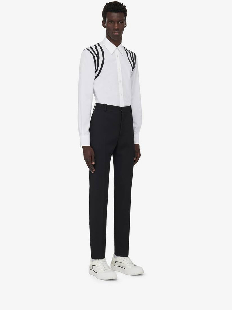 Men's Harness Tape Shirt in Optical White 3