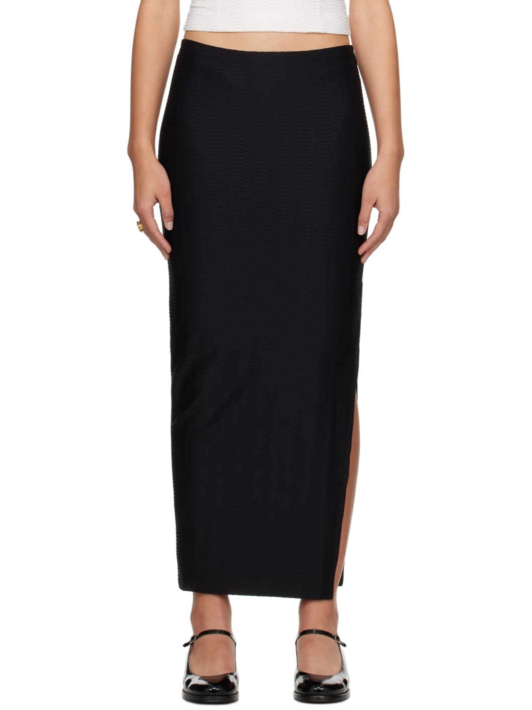 Black Salome Maxi Skirt - 1