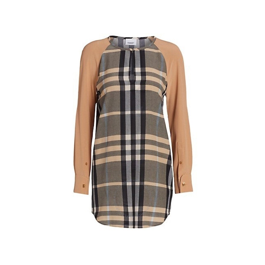 Burberry Tamika Vintage Check Silk Blouse - 5