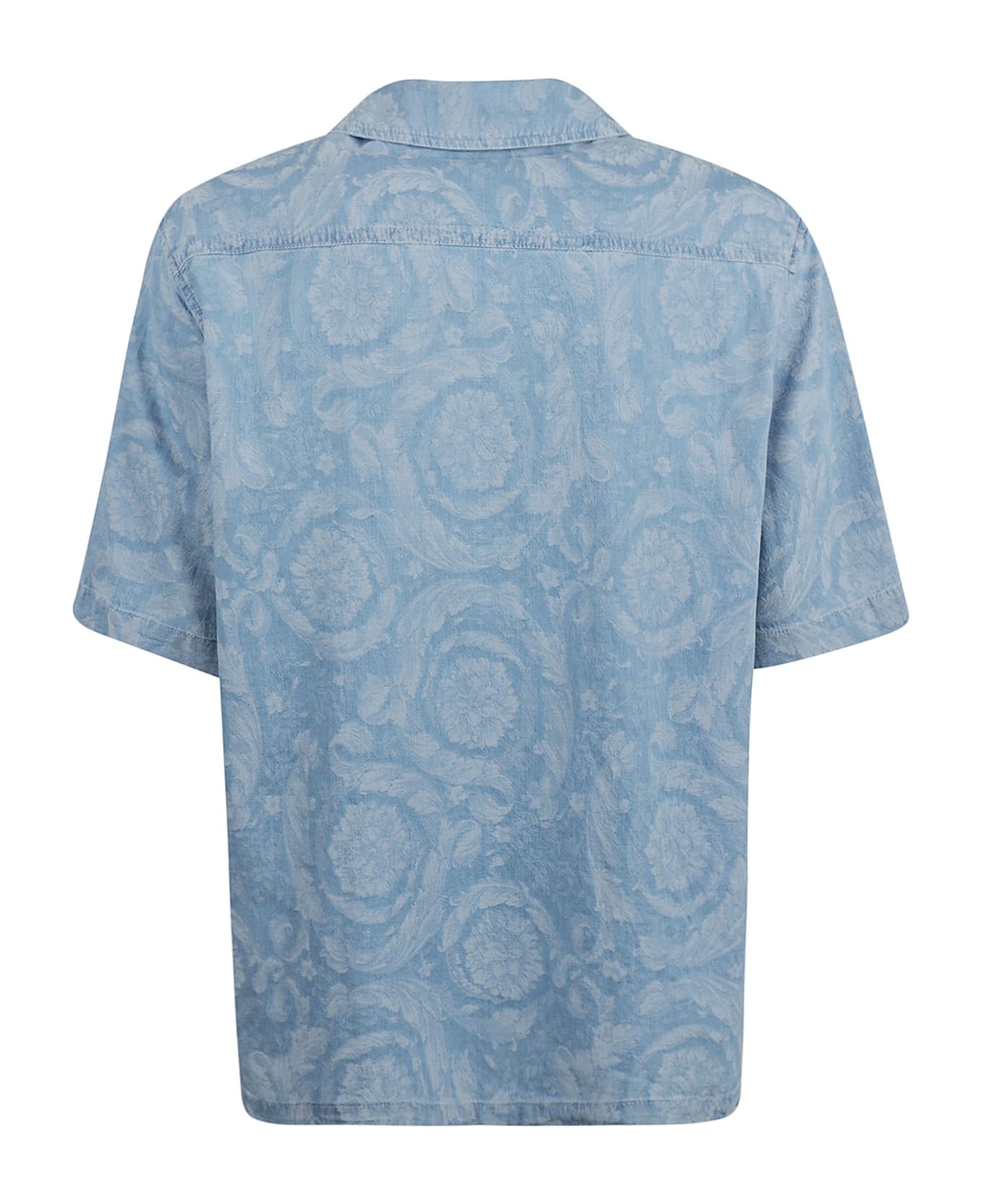 Denim Floral Print Shirt - 2