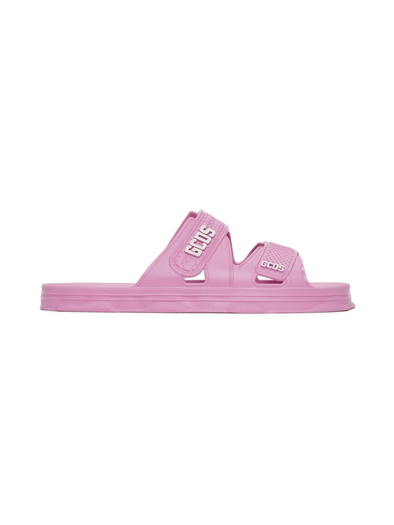 Pink Rubber Slider Sandals - 1
