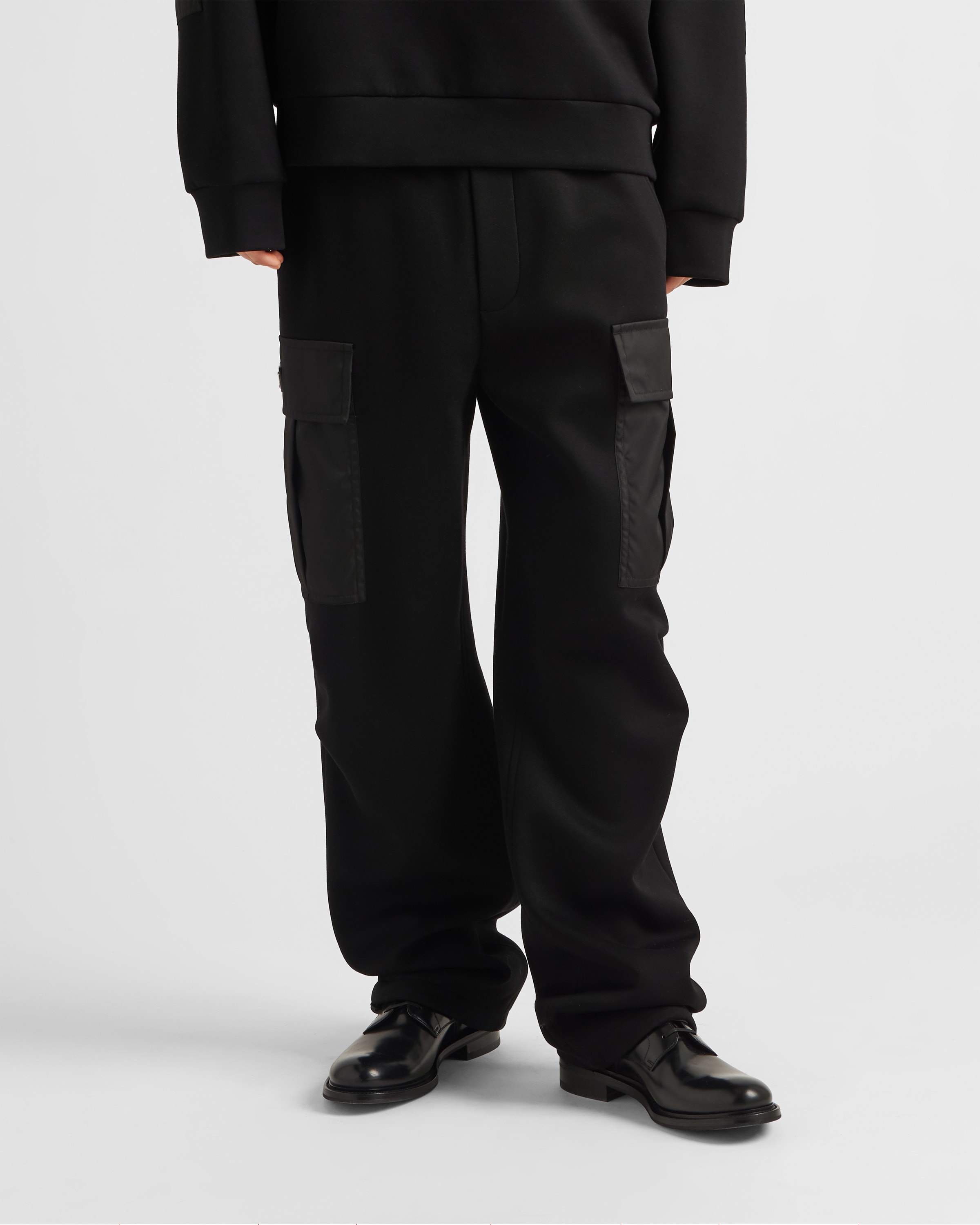 Cotton fleece pants with Re-Nylon details - 3