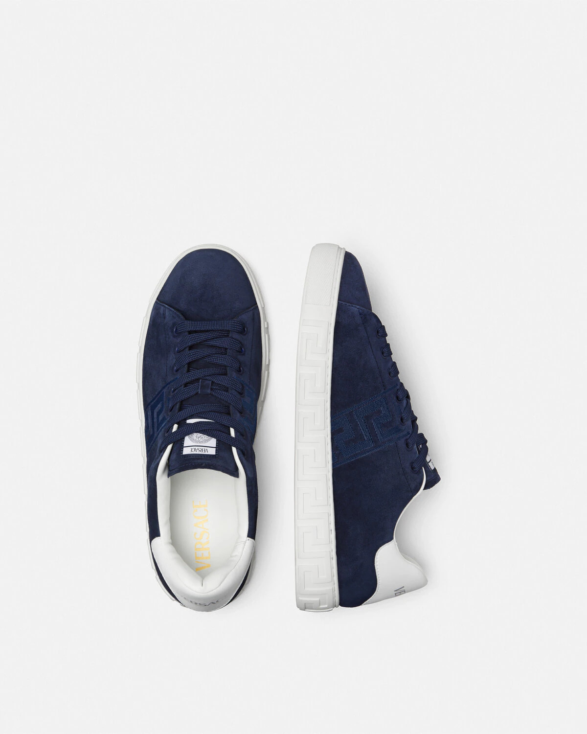 Suede Greca Sneakers - 3