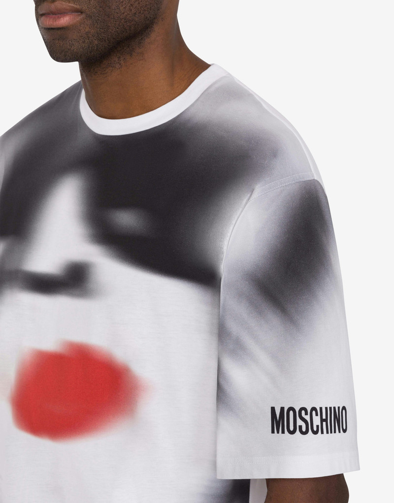 ORGANIC JERSEY T-SHIRT MOSCHINO GRAPHIC 4