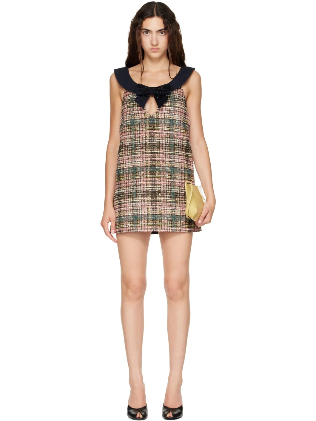 Multicolor Bow Cutout Sleeveless Minidress - 1
