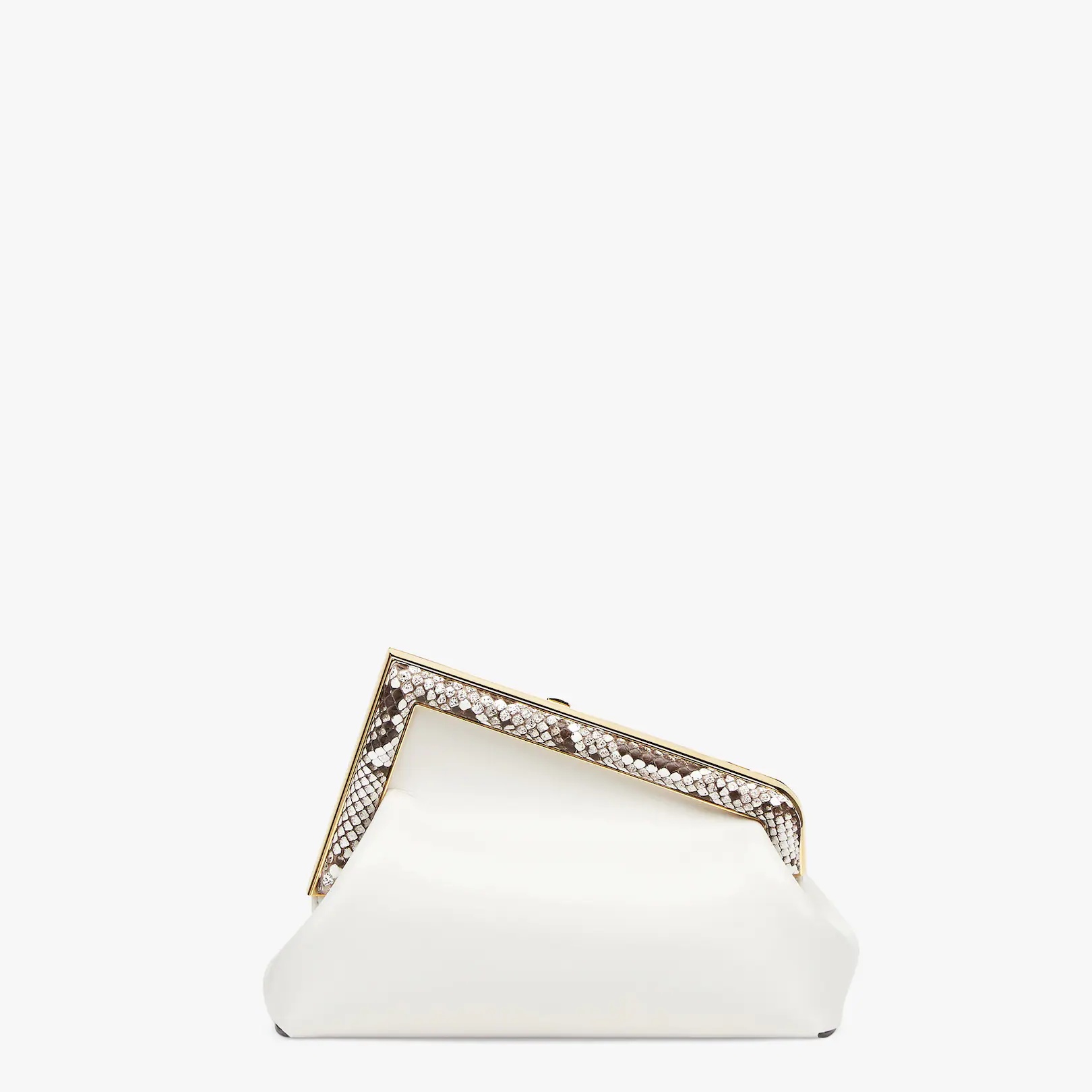 White leather bag with exotic details - 3