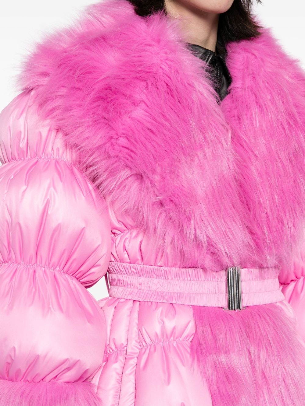 belted quilted puffer coat - 5