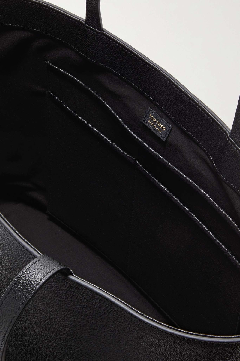 Embellished textured-leather tote 5