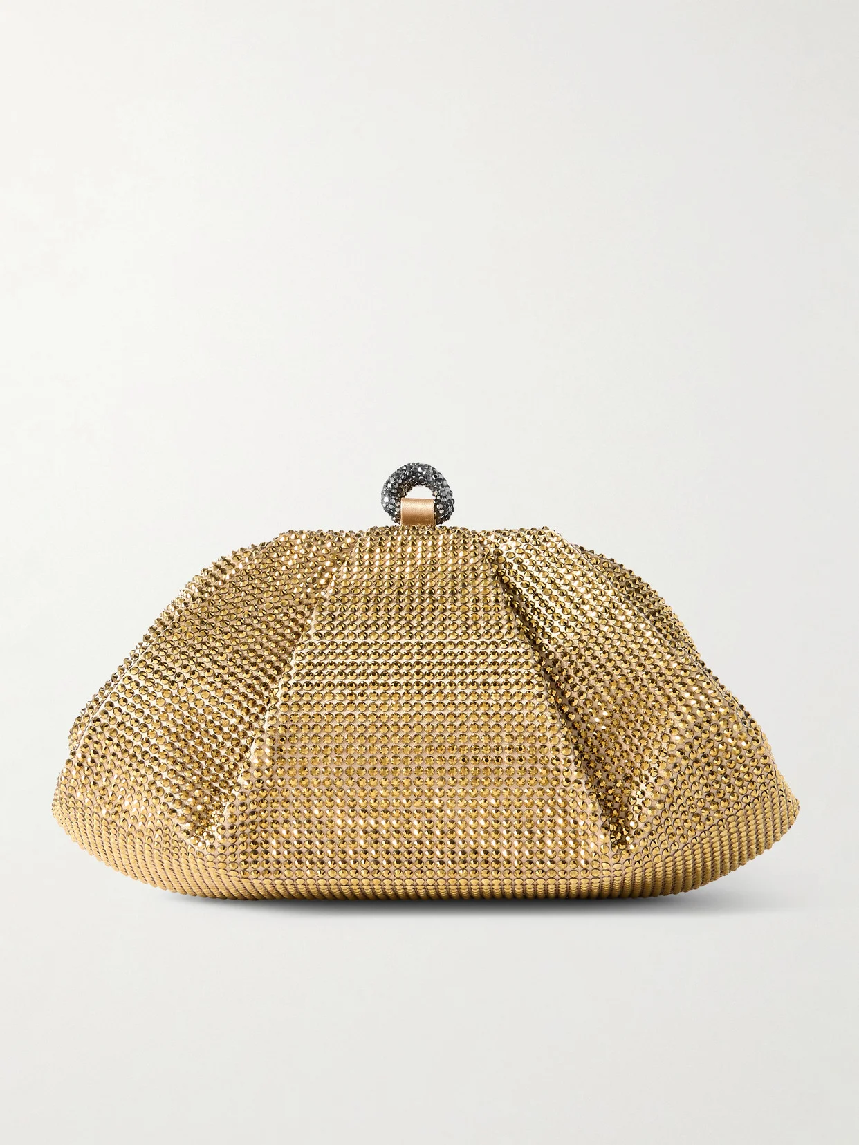 Gemma Crystal-embellished Satin Clutch - 1