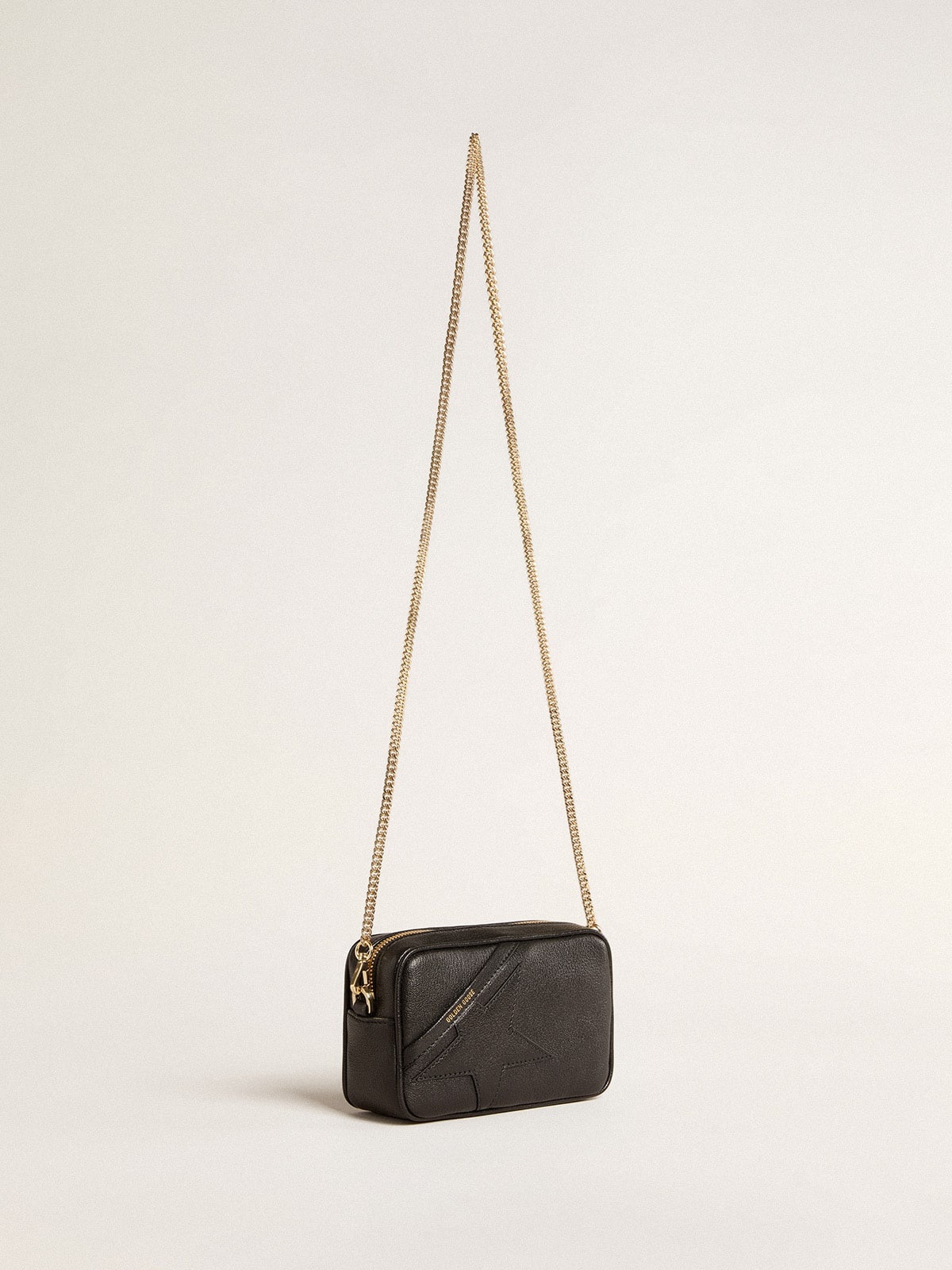Mini Star Bag in black leather with tone-on-tone star - 4