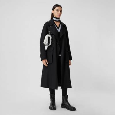 Burberry Technical Wool Tielocken Coat outlook