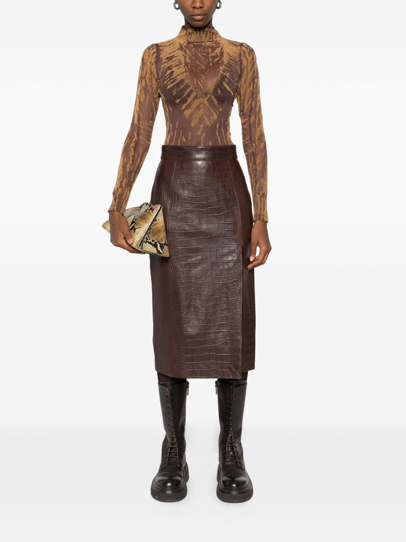 Diesel abstract-print high-neck bodysuit outlook