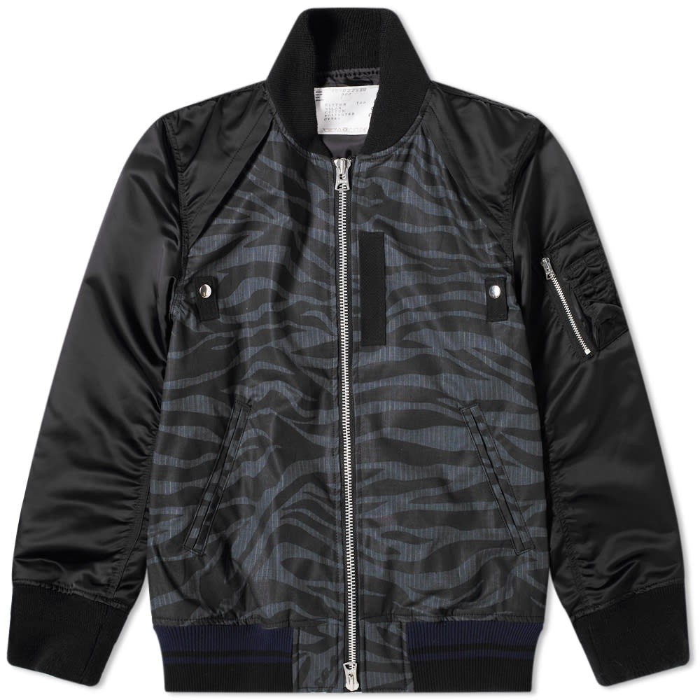 Sacai Zebra Print Bomber Jacket - 1