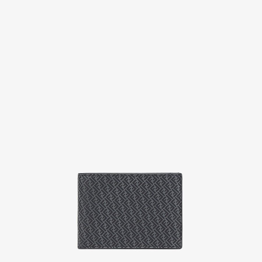 Black leather bi-fold wallet - 1