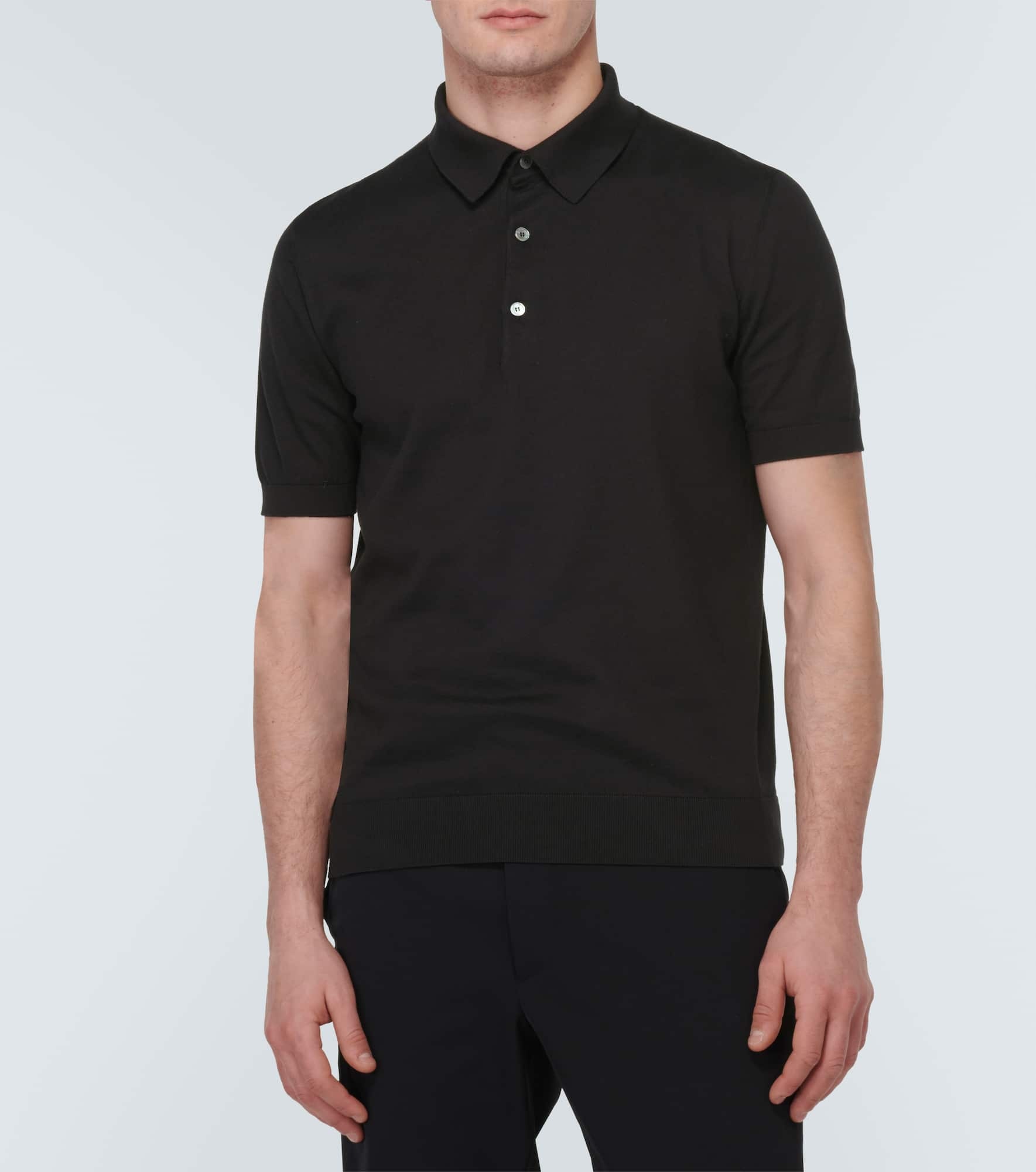 Cotton piqué polo shirt - 3